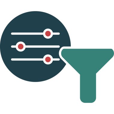 Veri analizinin düz simgesi