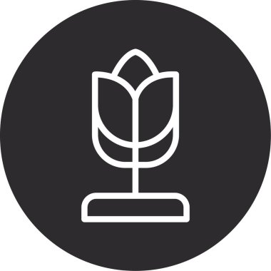 Bitki simgesinin vektör illüstrasyonu