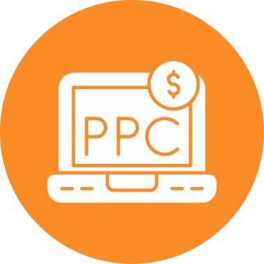 PPC Reklam Simgesi Vektör Çizimi Tasarımı