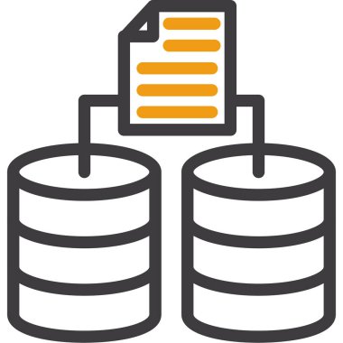 Veritabanı sunucu vektör simgesi