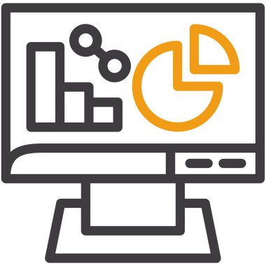 Veri analiz simgesi, vektör illüstrasyonu