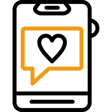 Mesaj sohbet simgesi. vektör illüstrasyonu