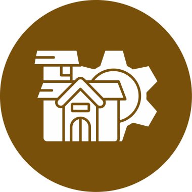 Ev. Web simgesi basit illüstrasyon