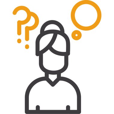 Bir insanın soru işareti. vektör