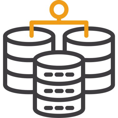 veri merkezi simgesi vektör illüstrasyonu