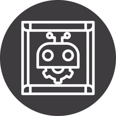 Robot simgesinin vektör illüstrasyonu