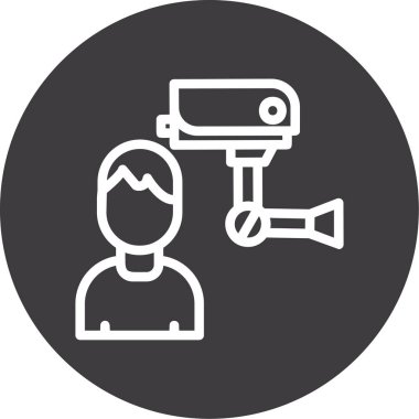 kamera ccTV kamera simgesi ana hat biçiminde