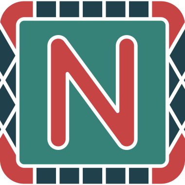 n harfi için vektör logosu