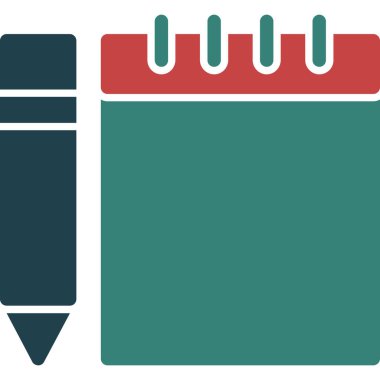 Not defteri ve kalem simgesi.