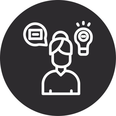 Fikir simgesi vektör illüstrasyonu