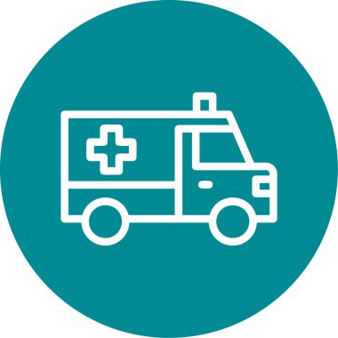 ambulans simgesi vektör illüstrasyonu