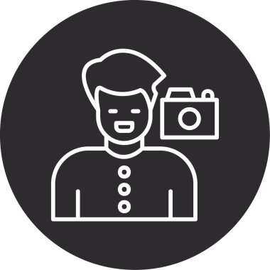 Fotoğraf Kamerası Simgesi. Vektör İllüstrasyonu