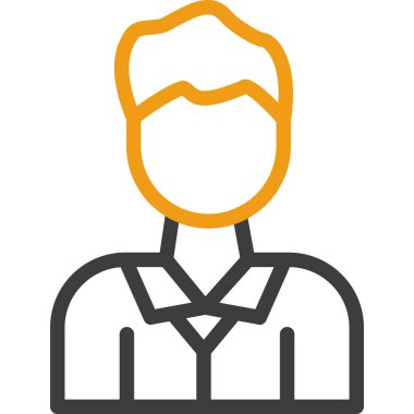 İş adamı düz simgesi, vektör illüstrasyonu