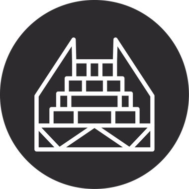 Bir bina simgesinin vektör illüstrasyonu