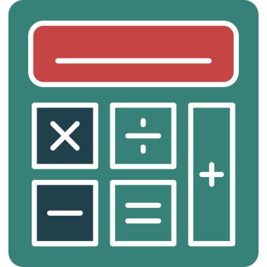 hesap makinesi simgesi vektör illüstrasyonu