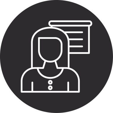 Yuvarlak ikonlu kadın