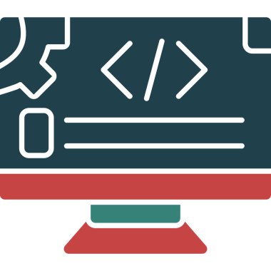 Düz biçimdeki kodlama kodu simgesi