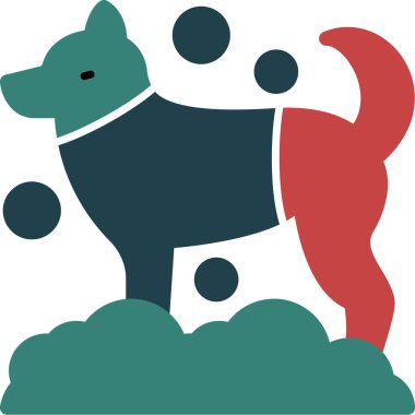 Düz bir hayvan köpek ikonu