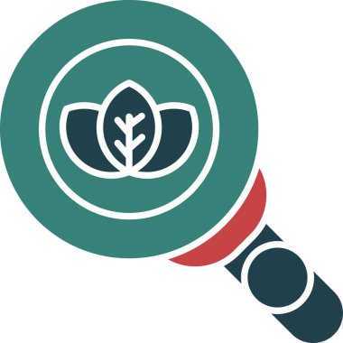 Yapraklı büyüteç, vektör simgesi