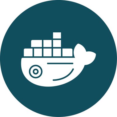 Bir karikatür gemi simgesinin vektör çizimi