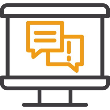 bilgisayar ekranı simgesi, vektör illüstrasyonu