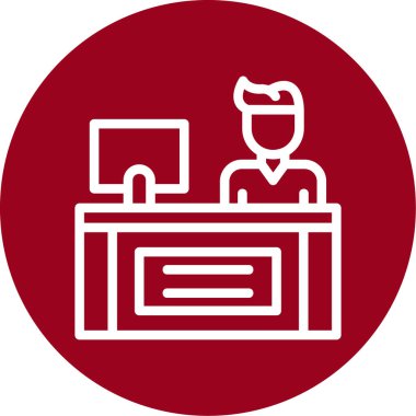 Ofis çalışanının vektör illüstrasyonu