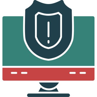 Güvenlik kalkanı çizimi. düz dizayn