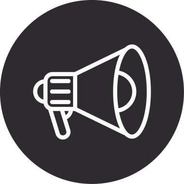 Megafon. Web simgesi basit illüstrasyon