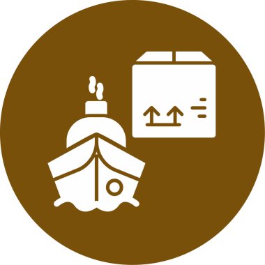 Bir gemi simgesinin vektör çizimi