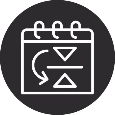 Takvim, web simgesi, vektör illüstrasyonu