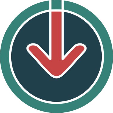 Eğilim biçimi izole edilmiş arkaplanda ok simgesi