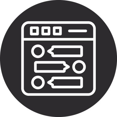 tarayıcı simgesi, vektör illüstrasyonu