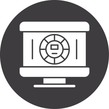 Modern bilgisayar simgesinin vektör illüstrasyonu