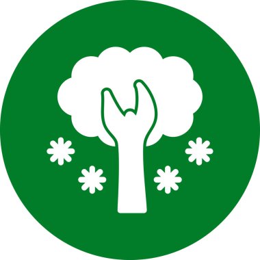 Ağaç simgesinin vektör illüstrasyonu