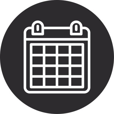 Takvim simgesi vektör illüstrasyonu