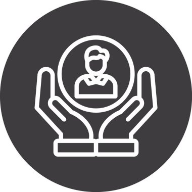 Kalp halkası olan bir kadının vektör çizimi