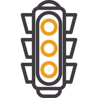 otomobil lambası simgesi dış hat biçiminde