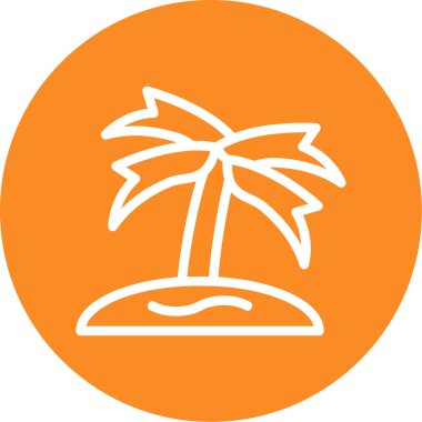 palmiye ağacı web simgesi, vektör çizim