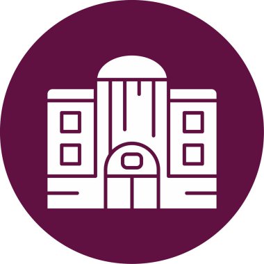 Bina. Web simgesi basit illüstrasyon