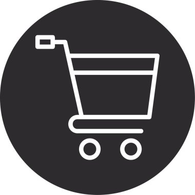 Alışveriş Sepeti simgesini, basit vektör çizim