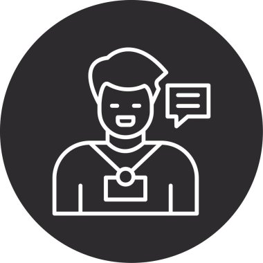 İnsan simgesinin vektör illüstrasyonu