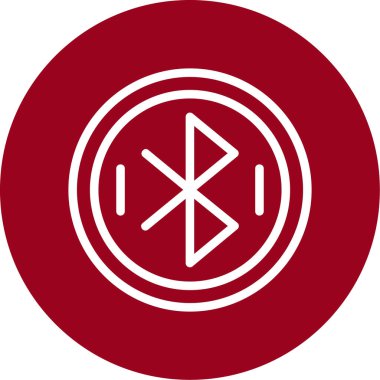 Beyaz çemberli kırmızı dairenin vektör çizimi