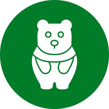 Ayı simgesi vektör illüstrasyonu