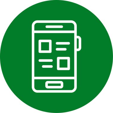 Mobil modern simgenin vektör illüstrasyonu