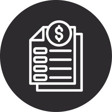 Dolar işareti vektör çizgisi simgesi, işaret, illüstrasyon