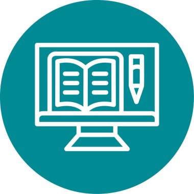 Modern eğitim ikonunun vektör illüstrasyonu