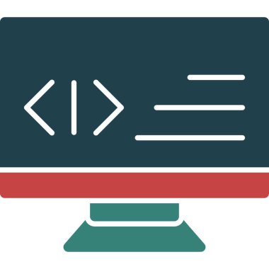 Simge vektör illüstrasyonu programlanıyor