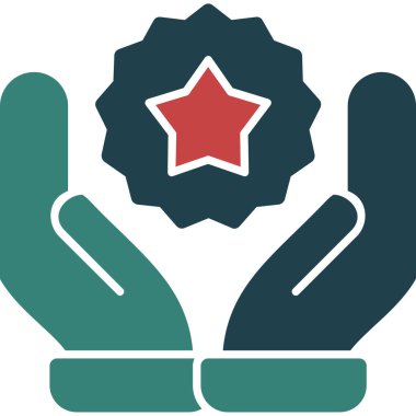 Çiçekli el ve vektör simgesini bırakır