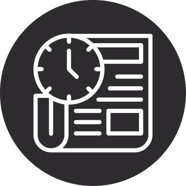 Zaman doldu. Web simgesi basit illüstrasyon