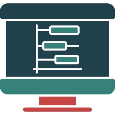 Bilgisayar. Web simgesi basit illüstrasyon